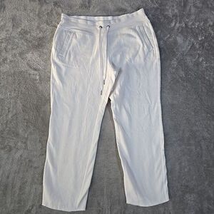 Calvin Klein Performance Sweatpants Womens Large White Casual Gym Wotkoit‎